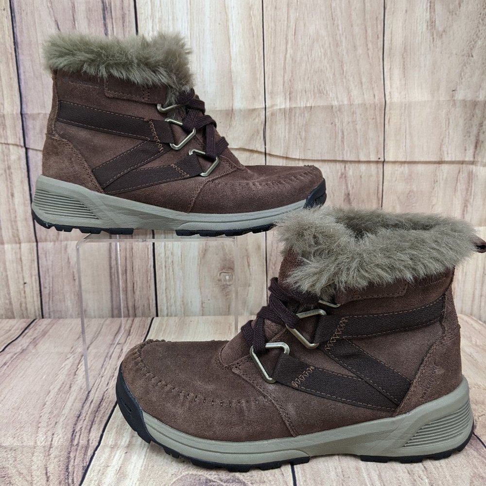 COLUMBIA Maragal Mid Boot Brown Suede Waterproof Winter Boots Sz 5.5 - Picture 6 of 9
